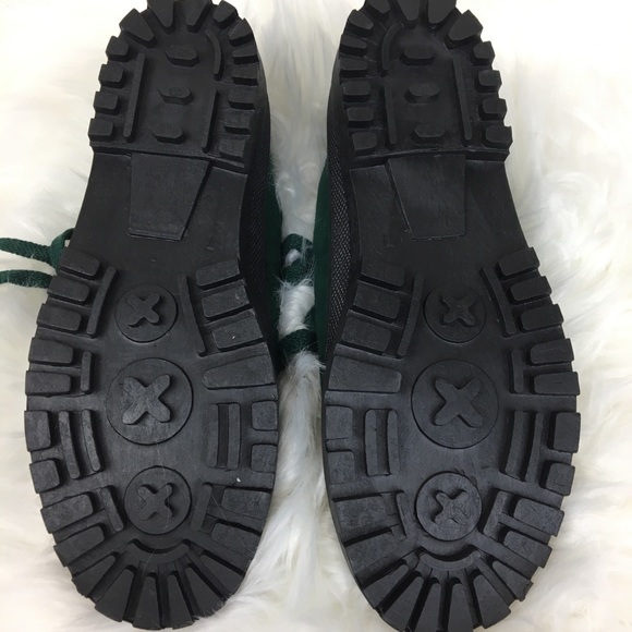 Passports green suede and black lace up sneakers - Picture 4 of 7